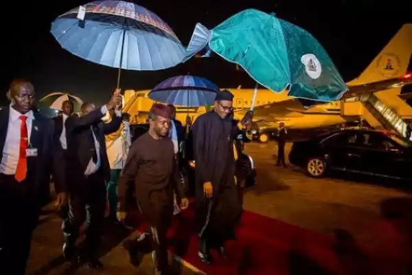 President Buhari Arrives Nigeria After His State Visit To The US [See Photos]